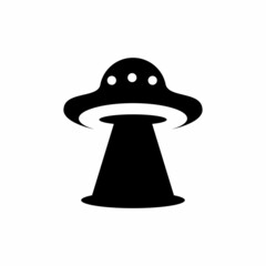UFO icon logo design template
