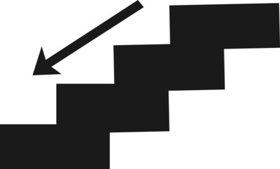 stairs icon. Downstairs icon vector