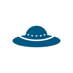 UFO icon logo design template