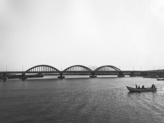 old bridge over the river