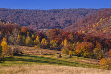 Naklejka premium View of hills of Water Dividing ridge