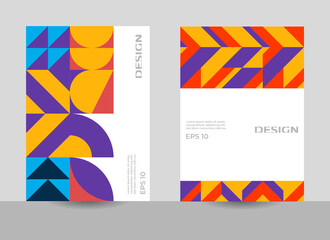 geometric cover design, bauhaus cover design, colorful cover, Corporate report cover design