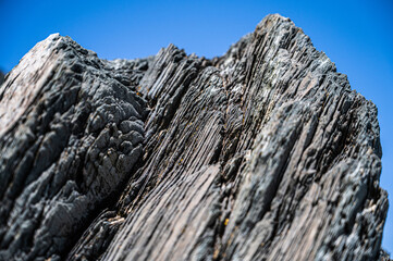 Rugged Coastal Shale Rock