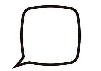 Naklejka premium Icono negro de bocadillo de hablar vacío.