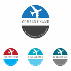Airplane icon vector illustration design Logo Template