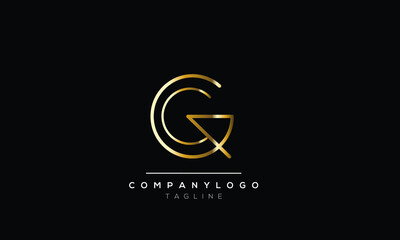 Abstract Letter Initial CG GC C G Vector Logo Design Template