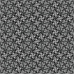 vector pattern in geometric ornamental style. Black and white pattern.