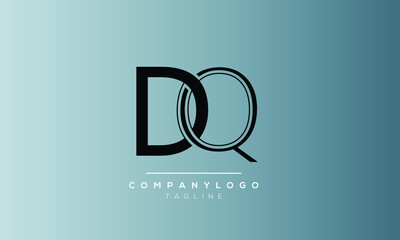 Obraz premium Abstract Letter Initial QD DQ Vector Logo Design Template