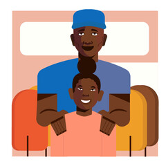 Black dad daughter BlueYellowOrange 04