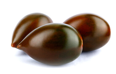 Cumato tomatoes are isolated on a white background. full clipping path.