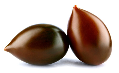 Cumato tomatoes are isolated on a white background. full clipping path.