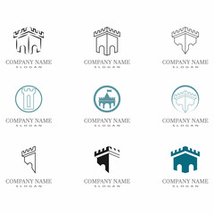 Castle Logo Template vector symbol  icon design