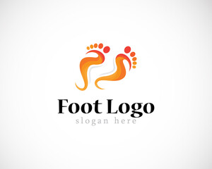 foot logo creative color modern care health solution