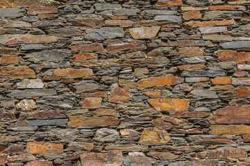 Stone wall on traditional village called Piodao in Portugal