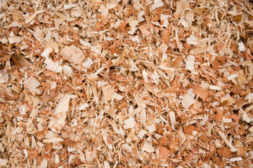 Wood shavings in a timber yard in Lilongwe, Malawi, Africa
