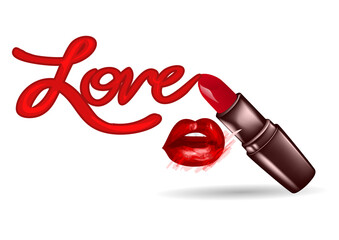 lipstick vector illustration