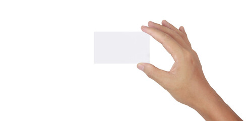 Hand holding virtual card with your