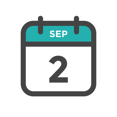 September 2 Calendar Day or Calender Date for Deadlines or Appointment