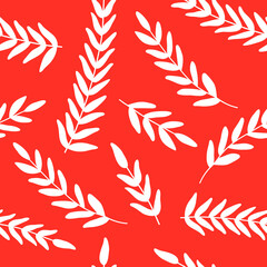 Fototapeta na wymiar Seamless grass background, hand-drawn. Graphic modern and original design for stylish paper, textile printing, wall design. Simple minimalistic graphics. Vector illustration.