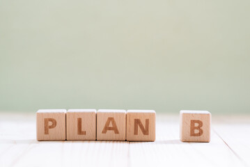 Business Word PLAN, A Wooden ABC Blocks on background with copy space using for Banking Financial Professional Service Provider Business and Strategy Success Project Management Development Plan Course