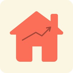 Profit Flat Round Vector Icon Design