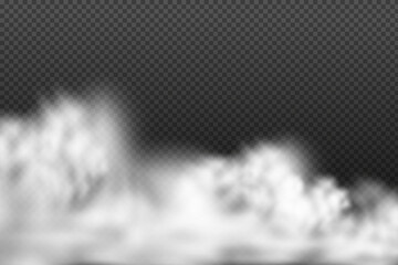 White vector cloudiness ,fog or smoke on dark checkered background.
