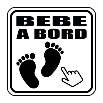 BÉBÉ À BORD Sticker Decal Vinyl bebe a bord french baby on board warning