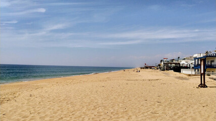 Sunny day in Faro Beach