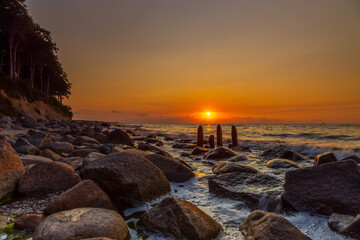 Obraz na płótnie Canvas Sunset on the Baltic Sea