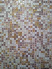 background of white and beige tiles in a small square randomly. High quality photo