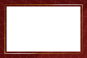 高級感のある分銅繋ぎフレーム　長方形　ボルドー＆ゴールド