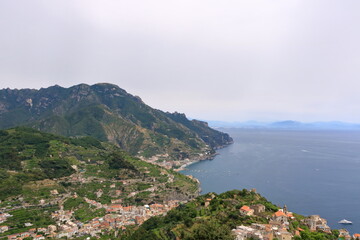 Fototapeta na wymiar Ravello, Panoramic view of the Amalfi Coast, Italy