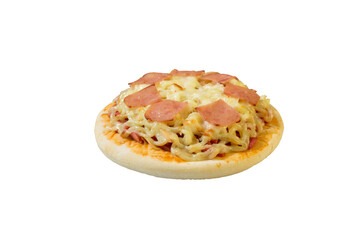 Italian pizza isolated on white background with clipping path