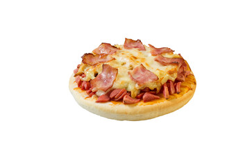 Italian pizza isolated on white background with clipping path