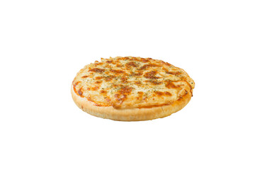 Italian pizza isolated on white background with clipping path