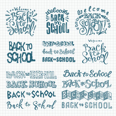 Big set of Welcome back to school labels
