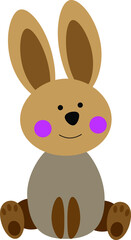 vector brown hare for easter