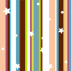 colorful stripes and white stars abstraction