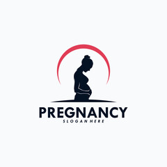 Pregnancy Logo Design Vector Template