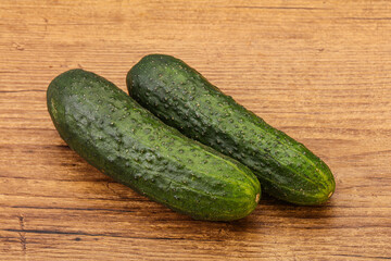 Ripe organic natural green cucumber