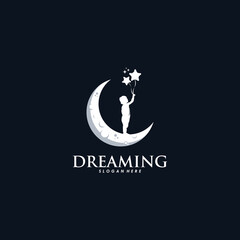 Naklejka premium Kid Dream Logo design vector