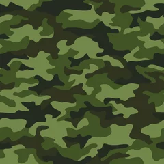Fotobehang Camouflage Militaire camouflage naadloze structuurpatroon. Abstract leger en jacht eindeloos ornament voor stof en mode textiel print. Vectorachtergrond.