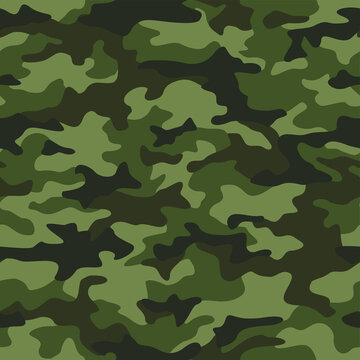 Texture military camouflage seamless pattern. Abstract army and hunting endless ornament for fabric and fashion textile print. Vector background.