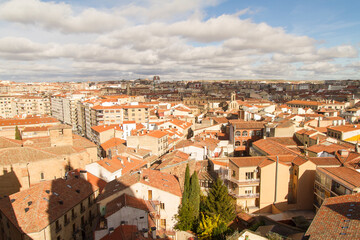 Fototapeta premium Monumentos y Vistas de la Ciudad de Salamanca, comunidad autonoma de Castilla La Mancha, pais de España o Spain
