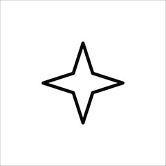 Sparkle Icon Vector Design Template on white background.