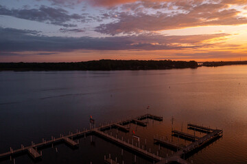 Orange Twilight over a lake