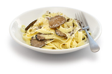 tagliatelle pasta with black truffle