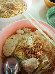 Close up of Thai noodles