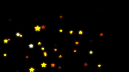 暗闇に浮かぶキラキラした星のシンプルなイメージ背景