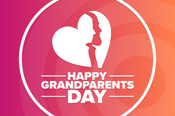 Happy Grandparents Day. Holiday concept. Template for background, banner, card, poster with text inscription. Vector EPS10 illustration.